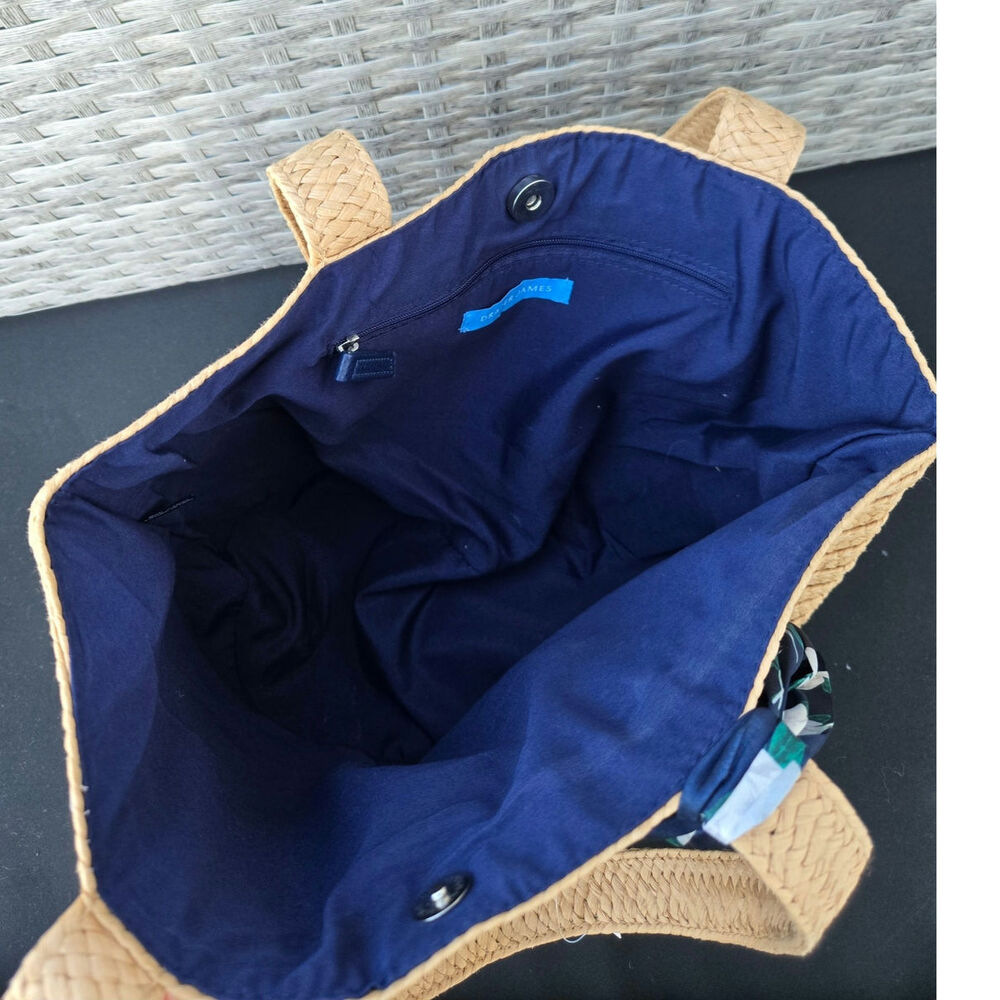 Draper James Everyday Straw Bag Scarf NWT - Picture 3 of 8